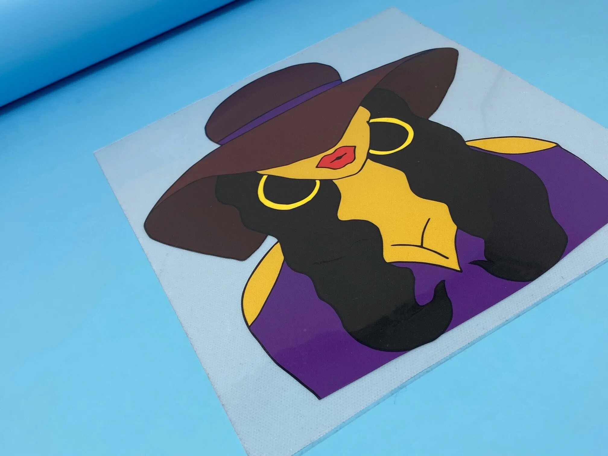 T-shirt Transfer Sheet, "Sophisticated Lady "  for HEAT PRESSING on garments,T-Shirts, Sweaters, Htv Appliques, Etc.