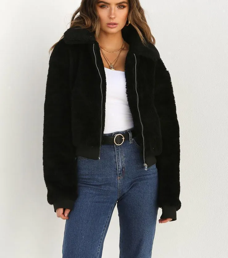 Velvet Lapel Short Jacket For Women's-GlamzLife